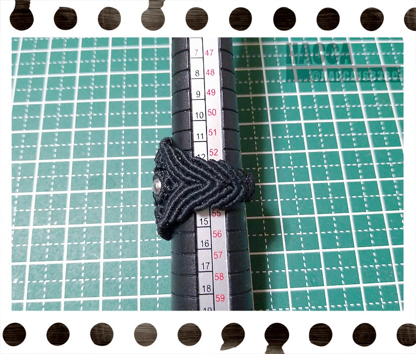 ワイドクロスリング/ミニチュアクロスストラップセット【ワックスコード】【天然石】【ハンドメイドアクセサリー】