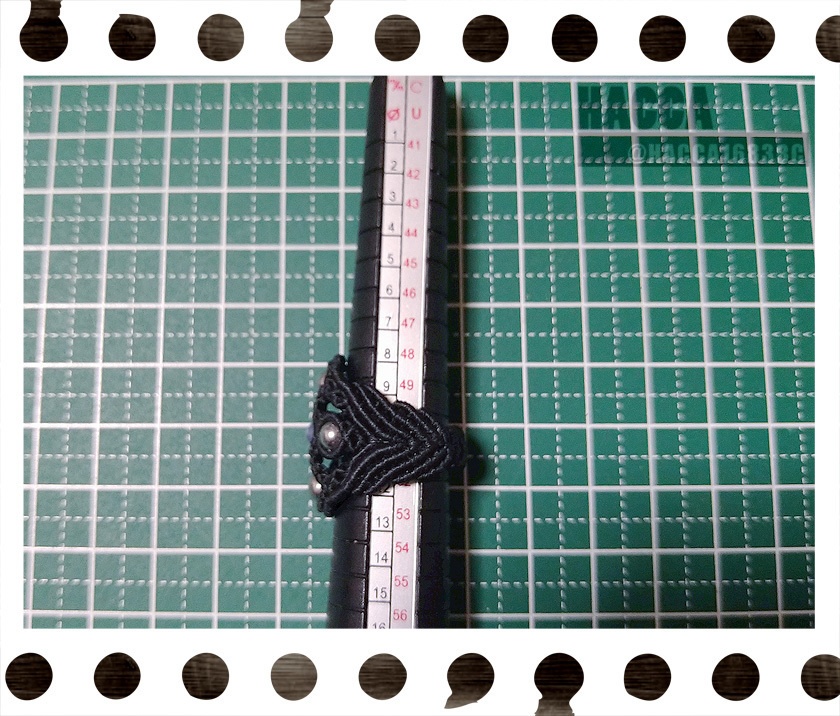 ワイドクロスリング/ミニチュアクロスストラップセット【ワックスコード】【天然石】【ハンドメイドアクセサリー】