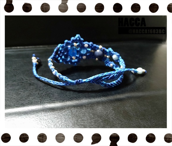 【2021版】蝶蜂のブレスレット【ワックスコード】【天然石】【ハンドメイドアクセサリー】