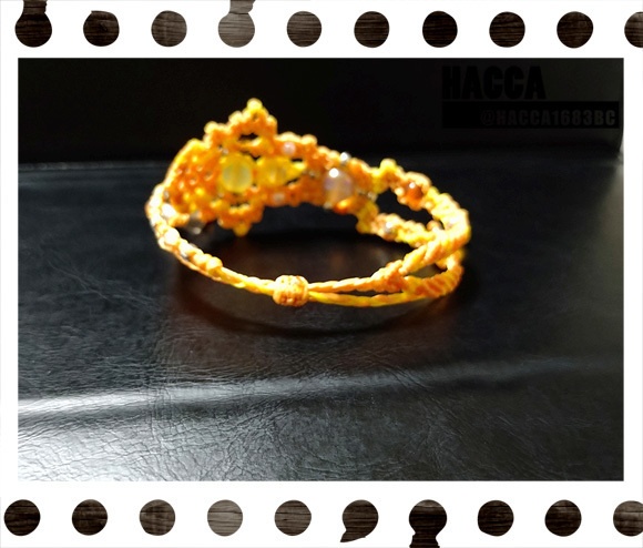 【2021版】蝶蜂のブレスレット【ワックスコード】【天然石】【ハンドメイドアクセサリー】