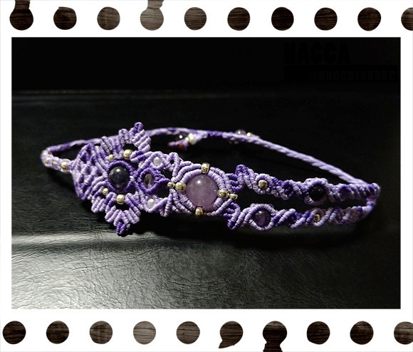 【2021版】蝶蜂のブレスレット【ワックスコード】【天然石】【ハンドメイドアクセサリー】