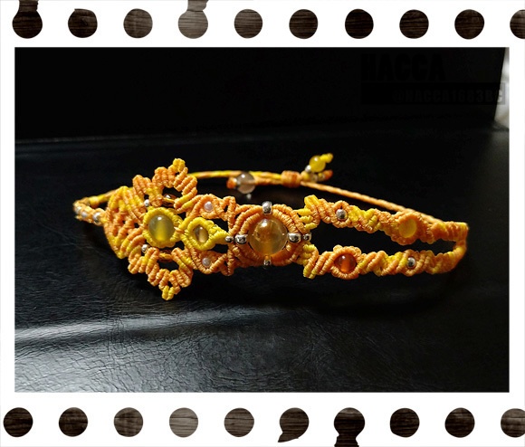 【2021版】蝶蜂のブレスレット【ワックスコード】【天然石】【ハンドメイドアクセサリー】