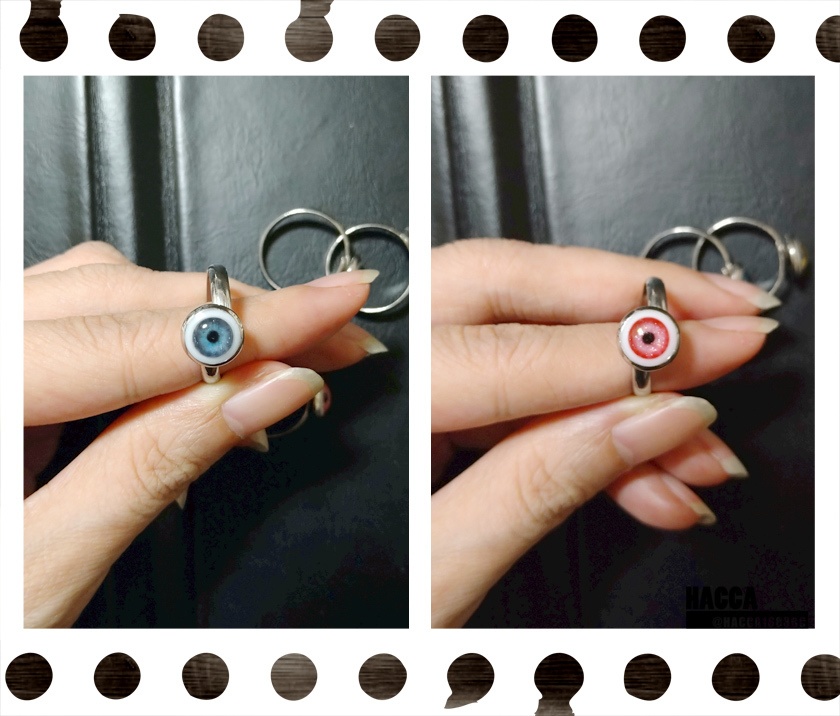 アイボールリング【レジン】【フリーサイズリング】【ハンドメイドアクセサリー】