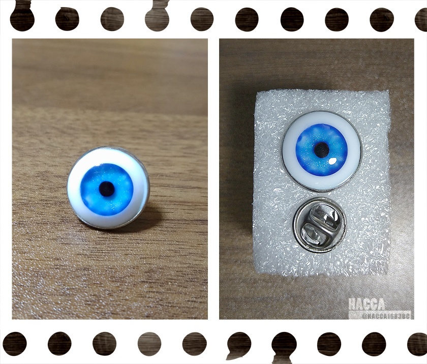 アイボールピンズ【レジン】【ピンズ】【ハンドメイドアクセサリー】