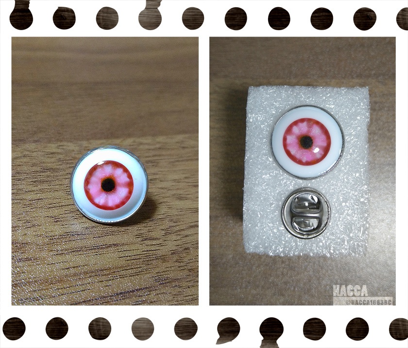 アイボールピンズ【レジン】【ピンズ】【ハンドメイドアクセサリー】