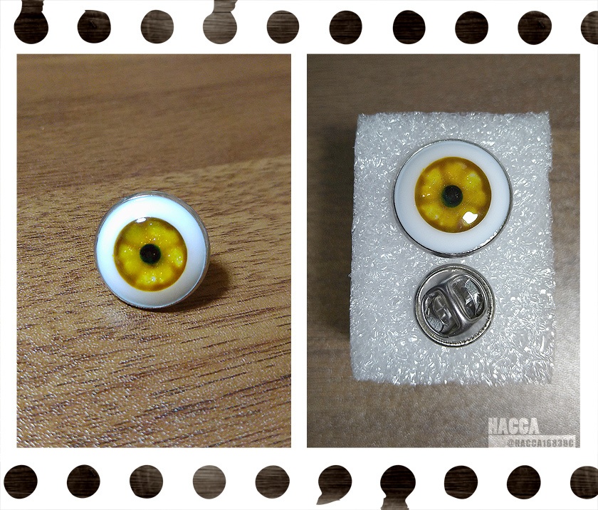 アイボールピンズ【レジン】【ピンズ】【ハンドメイドアクセサリー】