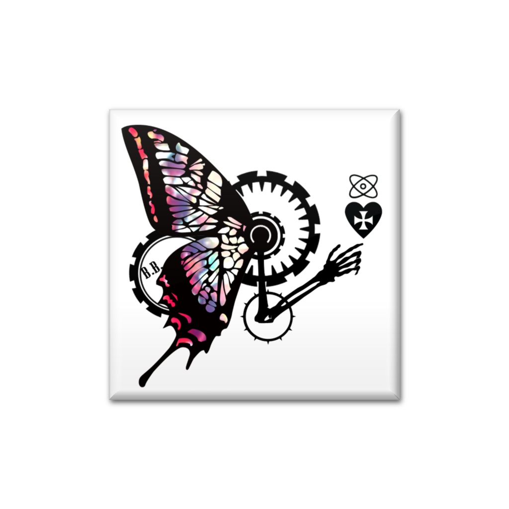 BunnyBee缶バッジ【スケリトルバタフライ・マインドマシン】