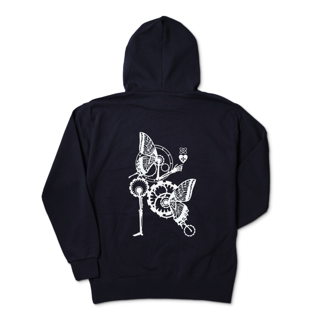 BunnyBeeジップパーカー【スケリトルバタフライ・アンドロイド】