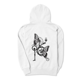 BunnyBeeジップパーカー【スケリトルバタフライ・アンドロイド】