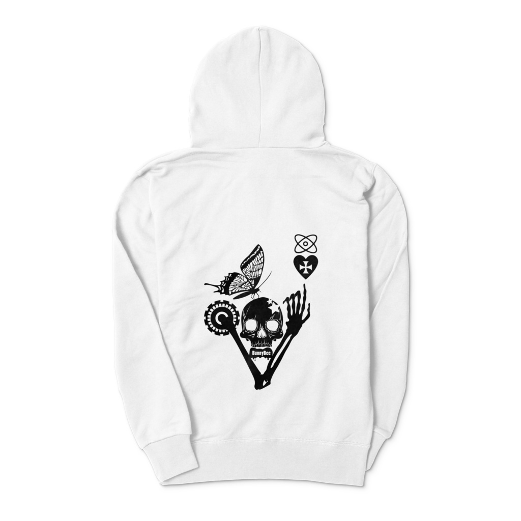 BunnyBeeパーカー【バタフライスカル・マイハート】