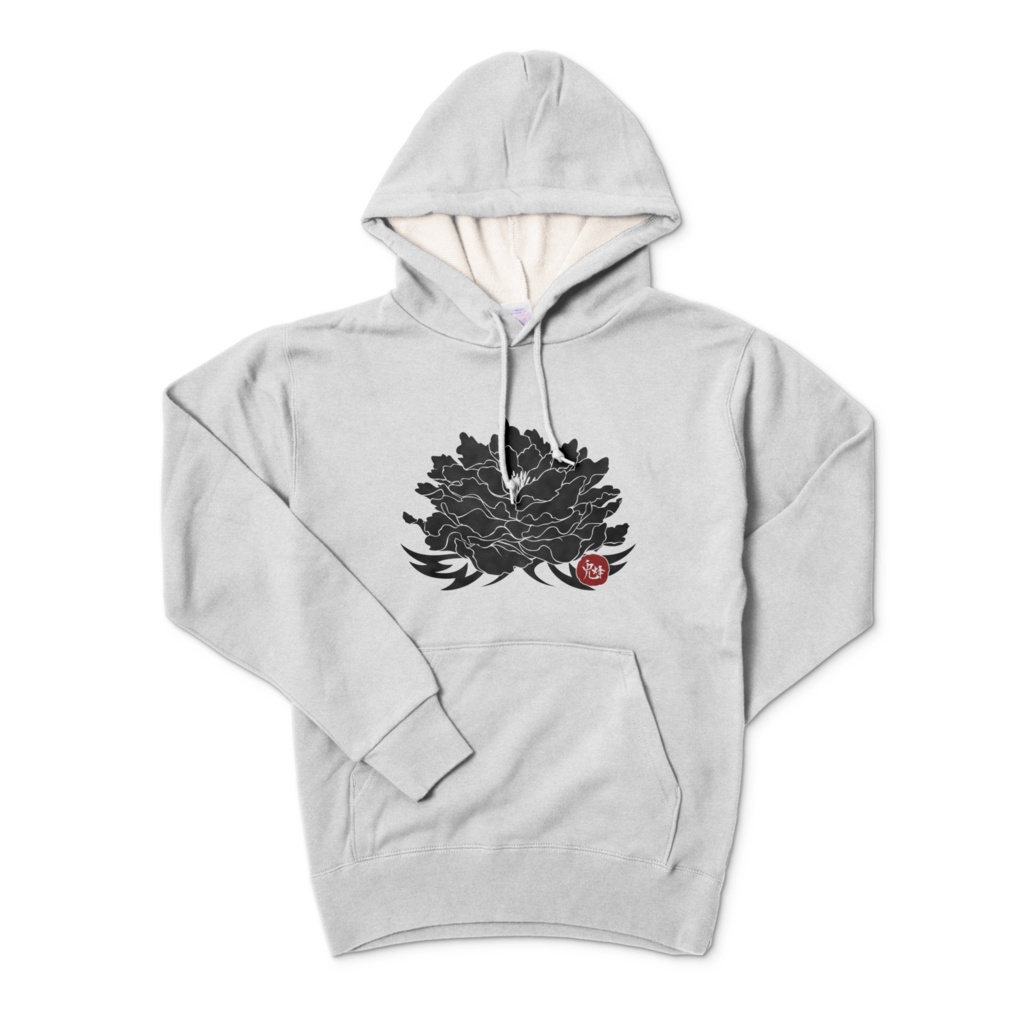 BunnyBeeパーカー【和花―墨白】