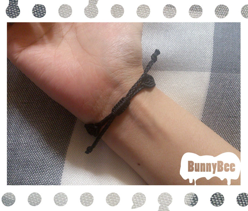 ブレスレット【アクアオーラ】【ブラックコード】【ハンドメイドアクセサリー】