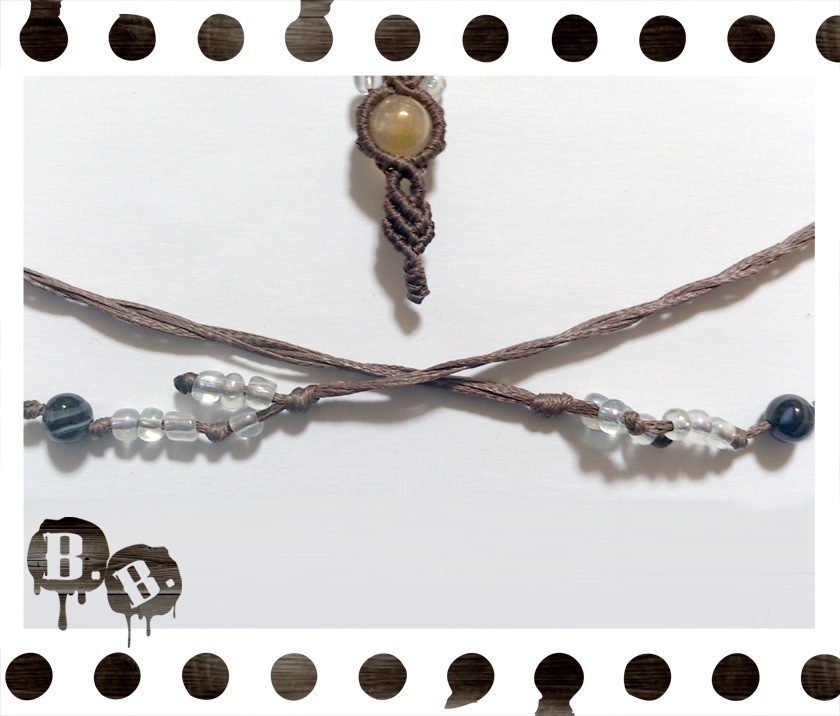 番の蝶蜂チョーカー【カーネリアンオーラ】【ブラウンコード】【ハンドメイドアクセサリー】【2018バレンタイン】