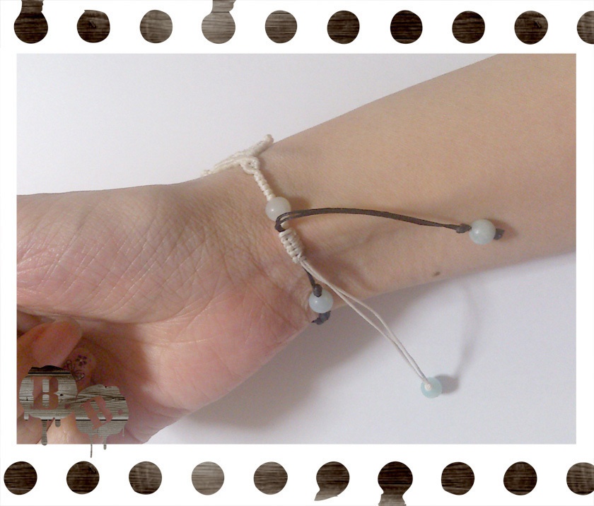 番の蝶蜂ブレスレット【アマゾナイト】【バイカラーコード】【ハンドメイドアクセサリー】