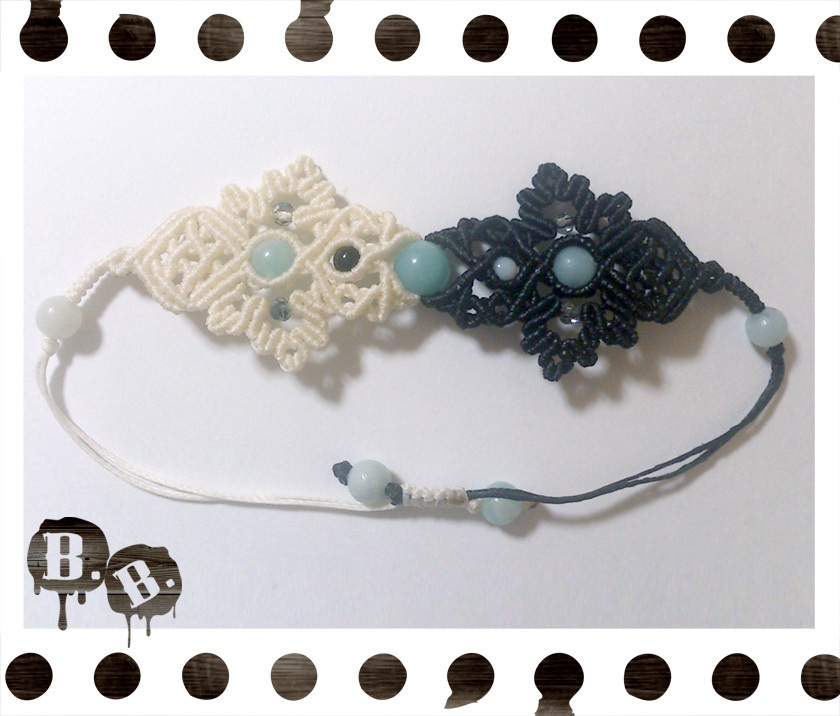 番の蝶蜂ブレスレット【アマゾナイト】【バイカラーコード】【ハンドメイドアクセサリー】