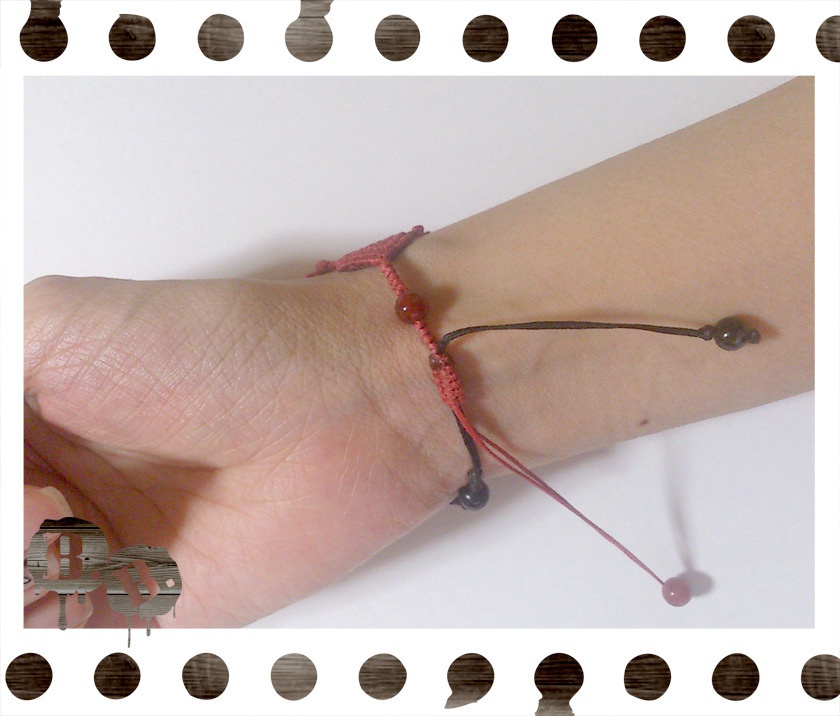 番の蝶蜂ブレスレット【ヘマタイトシルバー】【バイカラーコード】【ハンドメイドアクセサリー】