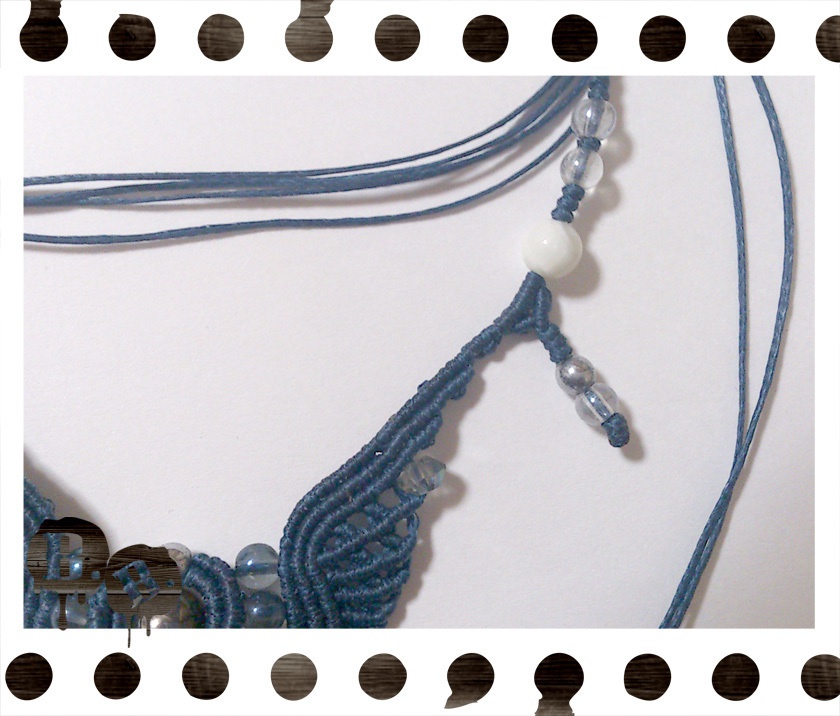 渦翼のネックレス【シルバーパープルオーラ】【ネイビーコード】【ハンドメイドアクセサリー】