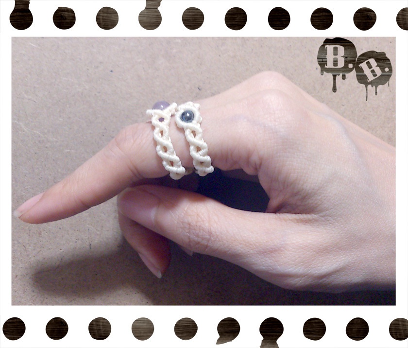 【クローバー・ウィステリア】ブレスレット・ピアスセット・二連リングセット【ラベンダーアメジスト】【ナチュラルホワイトコード】【ハンドメイドアクセサリー】