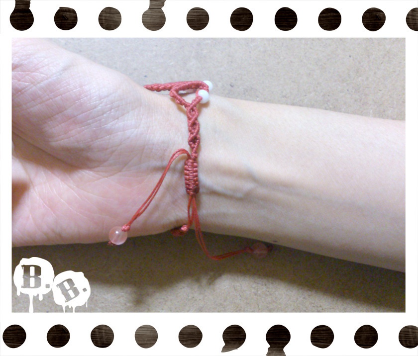 ブレスレット【チェリークォーツ】【レッドコード】【ハンドメイドアクセサリー】