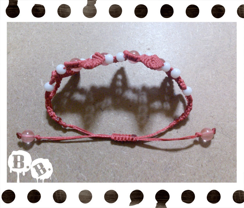 ブレスレット【チェリークォーツ】【レッドコード】【ハンドメイドアクセサリー】