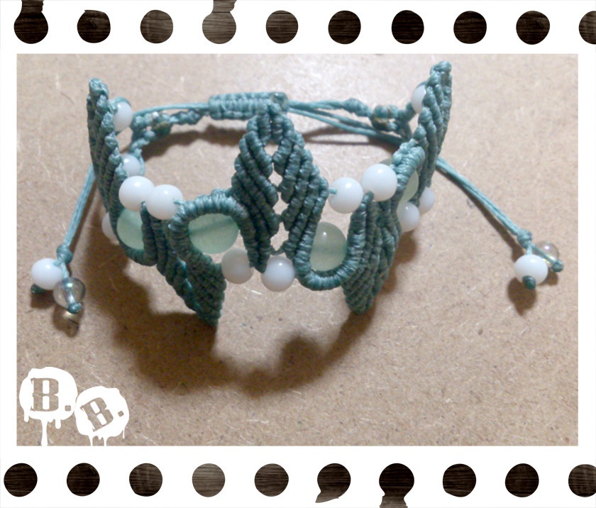 ブレスレット【アベンチュリン】【ブルーグリーンコード】【ハンドメイドアクセサリー】