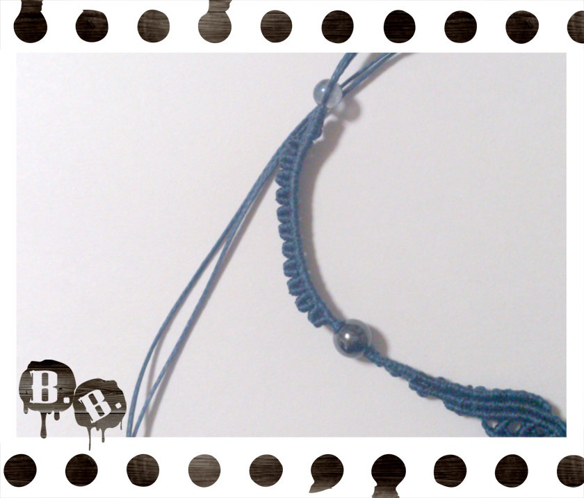 【クローバー・スコール】チョーカー・ピアスセット【スモーキークォーツ】【ネイビーコード】【ハンドメイドアクセサリー】