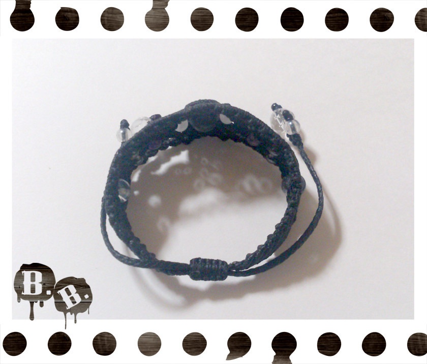 【クローバー・ユニバース/ノクターナル】ブレスレット・ピアスセット・二連リングセット【ソーダライト】【ブラックコード】【ハンドメイドアクセサリー】