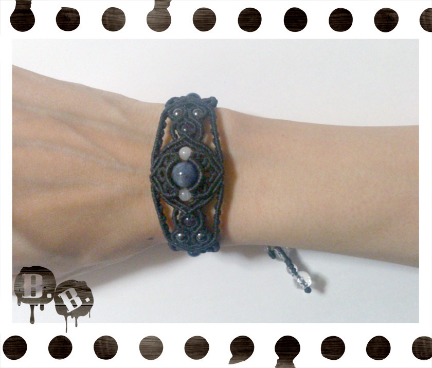 【クローバー・ユニバース/ノクターナル】ブレスレット・ピアスセット・二連リングセット【ソーダライト】【ブラックコード】【ハンドメイドアクセサリー】