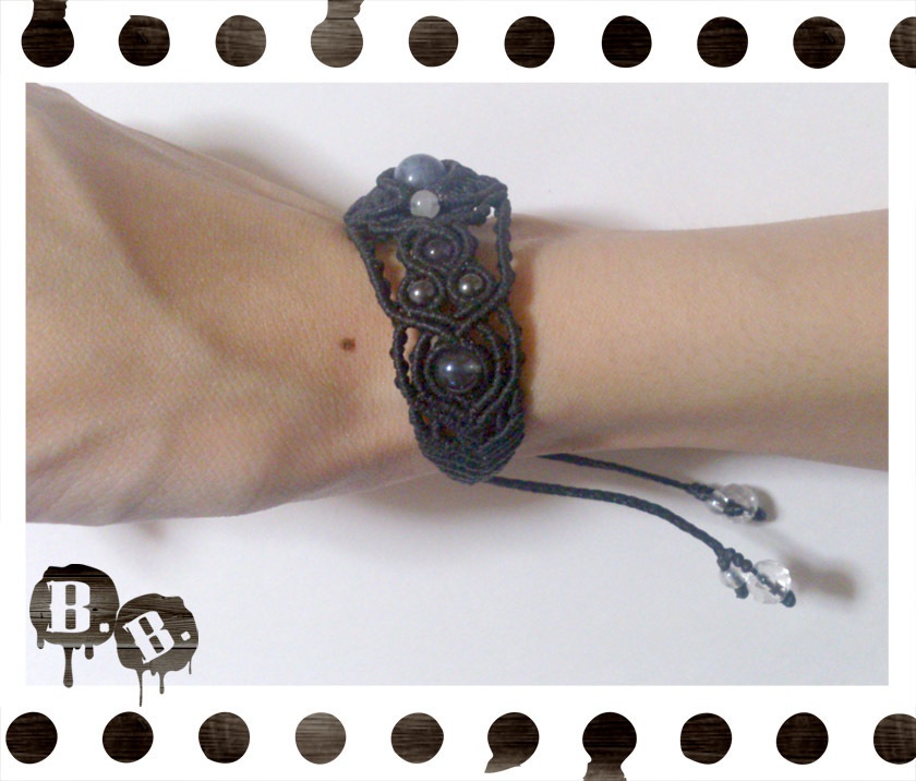 【クローバー・ユニバース/ノクターナル】ブレスレット・ピアスセット・二連リングセット【ソーダライト】【ブラックコード】【ハンドメイドアクセサリー】