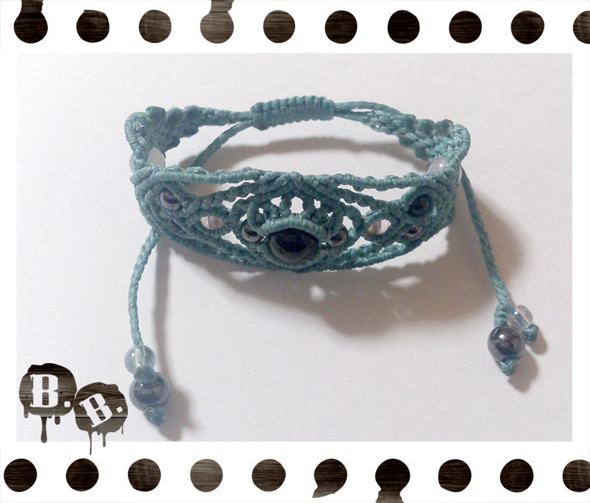 【クローバー・アーリーサマー】ブレスレット・ピアスセット【オニキス】【ブルーグリーンコード】【ハンドメイドアクセサリー】