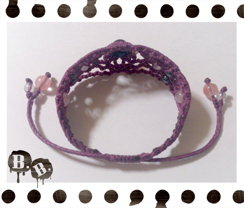 【クローバー・バイオレット】ブレスレット・ピアスセット【オニキス】【パープルコード】【ハンドメイドアクセサリー】