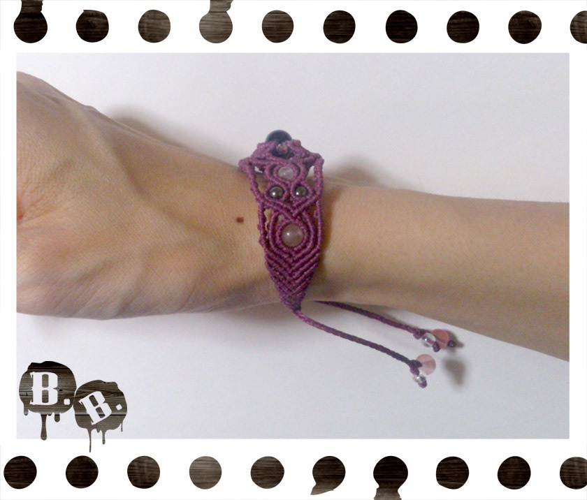 【クローバー・バイオレット】ブレスレット・ピアスセット【オニキス】【パープルコード】【ハンドメイドアクセサリー】