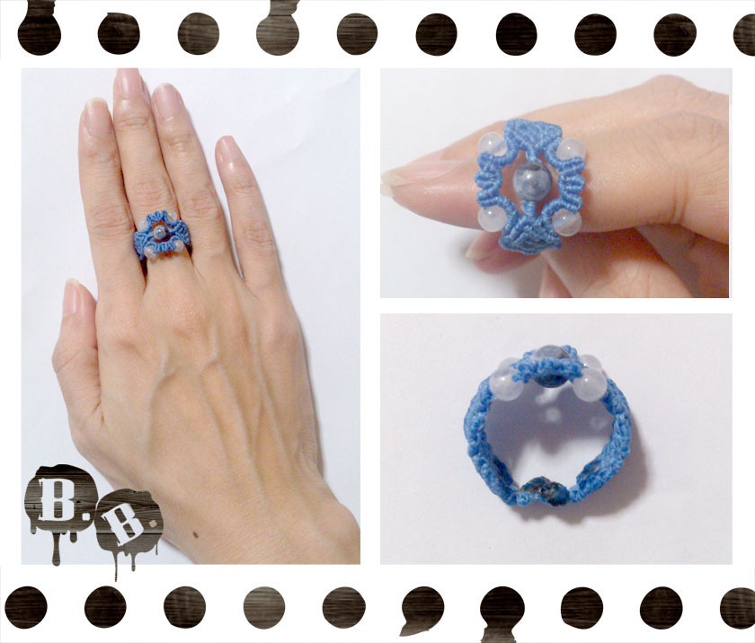 フォーリーフリング【ソーダライト】【スカイブルーコード】【ハンドメイドアクセサリー】