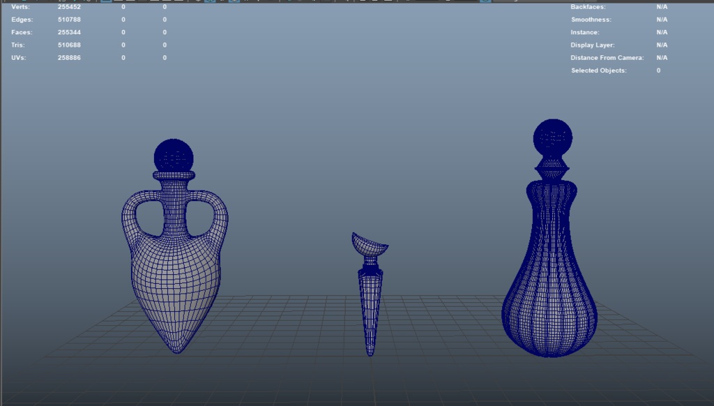【3Dモデル】香水瓶3点セット