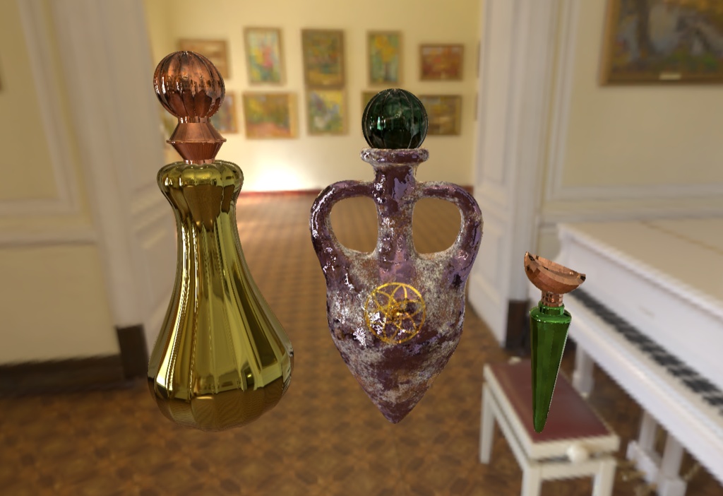【3Dモデル】香水瓶3点セット