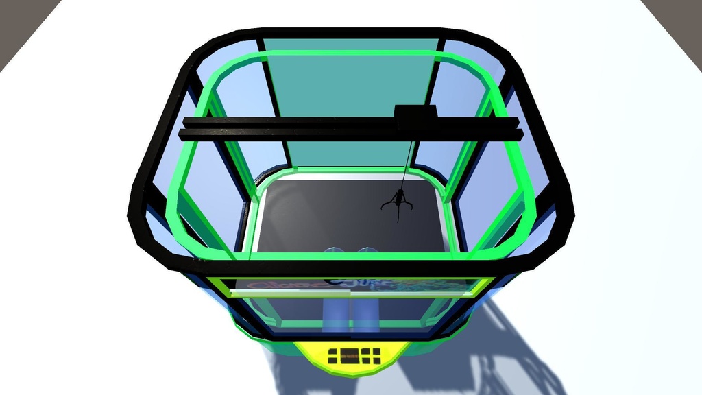 【3Dモデル】中に入れる!半透明クレーンゲーム【UnityPackage】