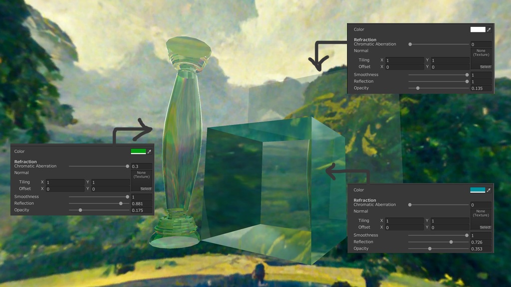 【Built-in Render Pipeline】両面ガラスシェーダー