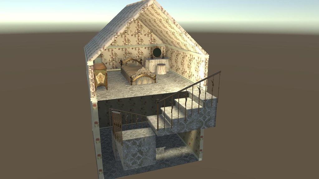 【3Dモデル】アンティークルームパック【UnityPackage】