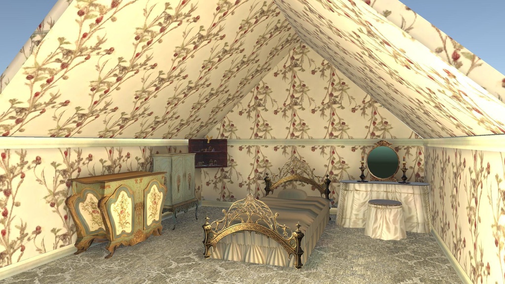 【3Dモデル】アンティークルームパック【UnityPackage】