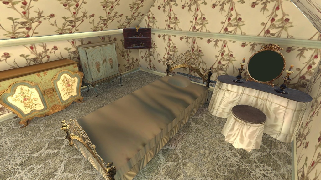 【3Dモデル】アンティークルームパック【UnityPackage】