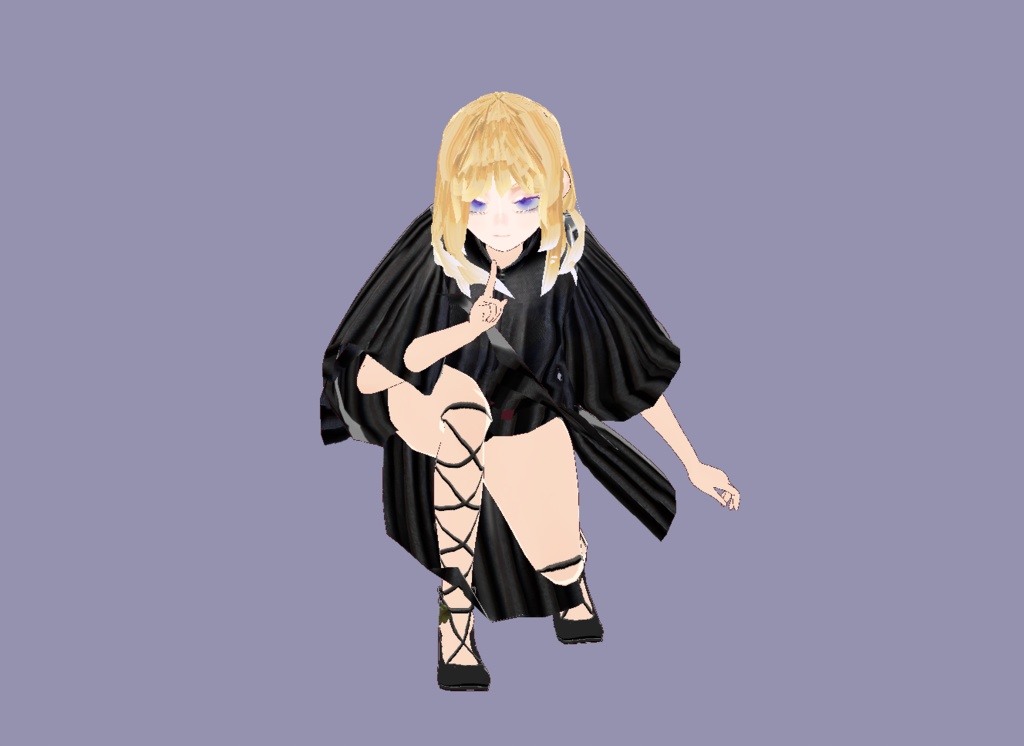 【Vroidカスタムアイテム】Noir Reverie ワンピース【Xwear】