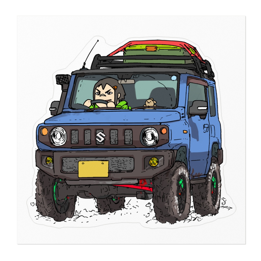 JB64ジムニー 耐水ステッカー大・小