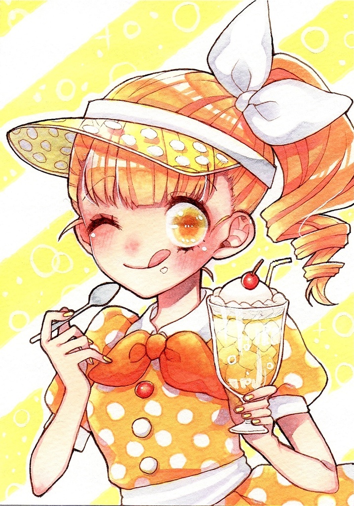 【創作原画】クリームソーダ姉妹🍹🍋🍈