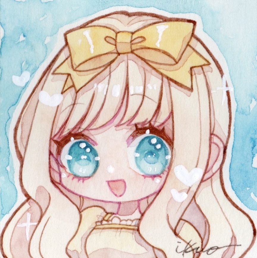 【創作ミニ原画】ホワイトチョコのヴァイスちゃん🤍🍫