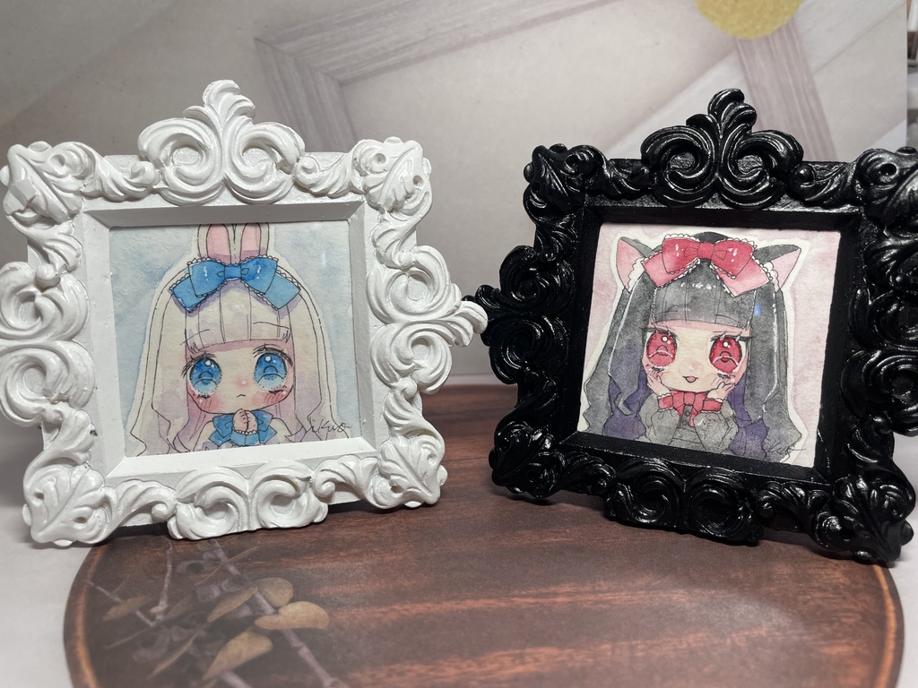 【創作原画】「シロ」「クロ」