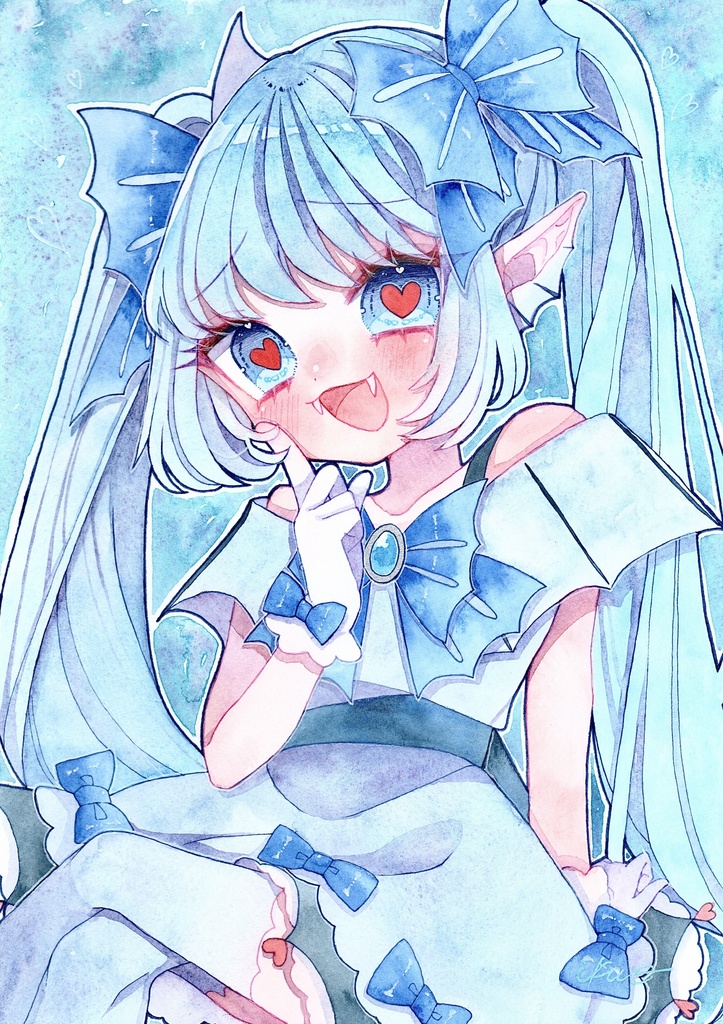 【創作原画】「あたしを推さないとかどぉかしてるよねぇ〜？」😈💙