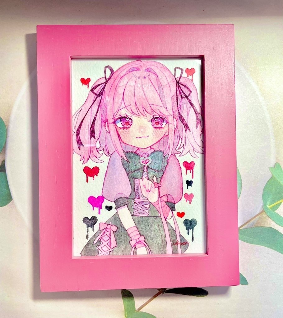 【創作原画】「あなたと赤い糸」