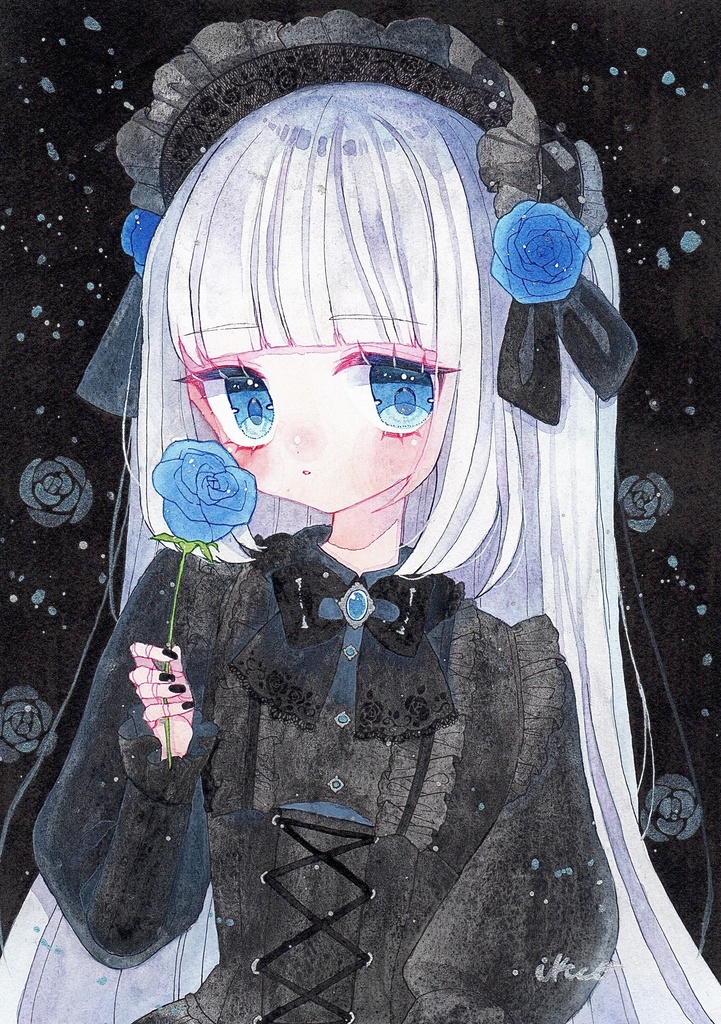 【創作原画】「輝く蒼」