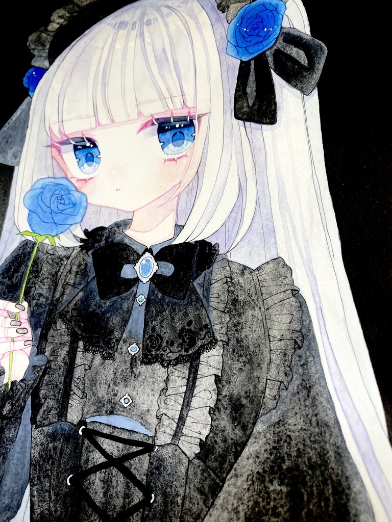 【創作原画】「輝く蒼」