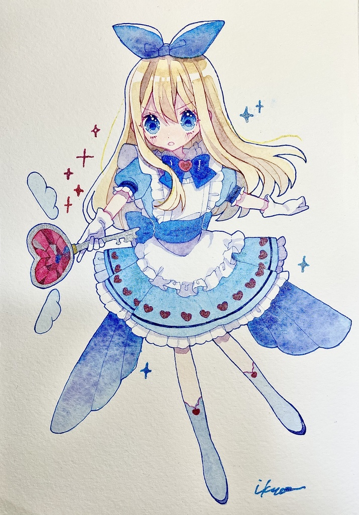 【創作原画】不思議の力に目覚めた少女